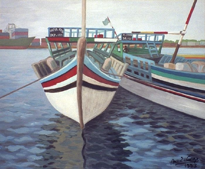 Boutres à l'escale