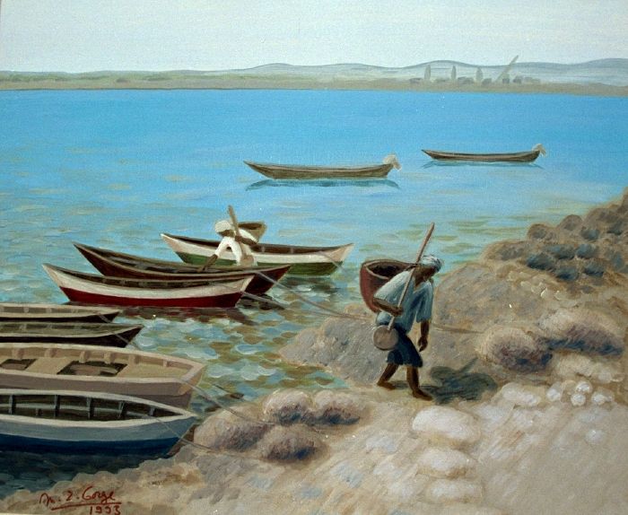 Barques de pêche près de l'escale