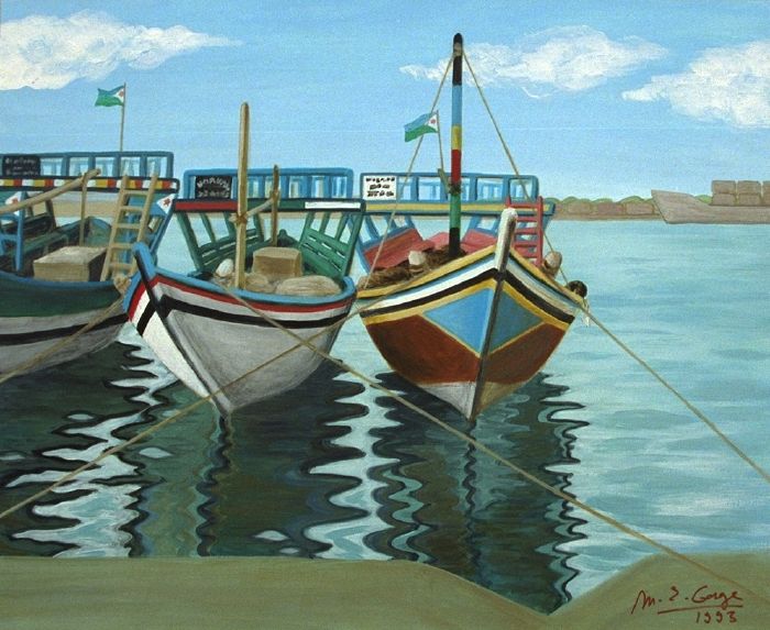 Boutres à l'escale