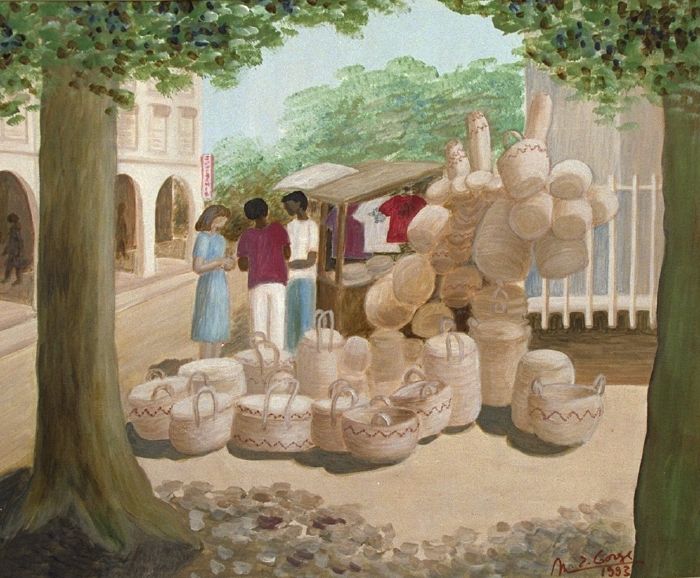 Le marchand de paniers devant le Sémiramis