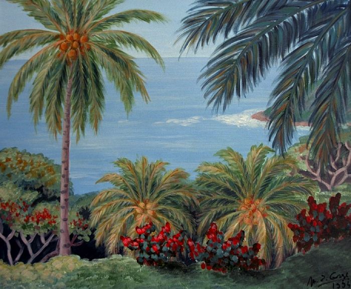 Le jardin sur la mer à Praslin