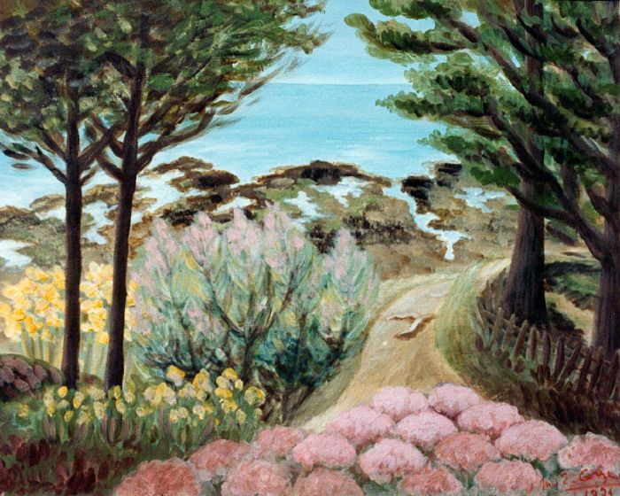 La mer et le sentier des douaniers (marée basse)