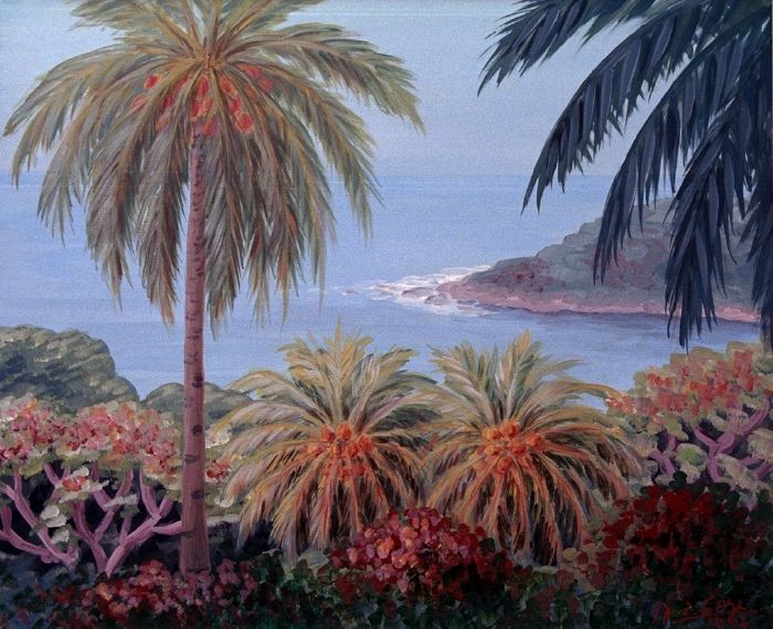 Le jardin sur la mer à Praslin - 2e version