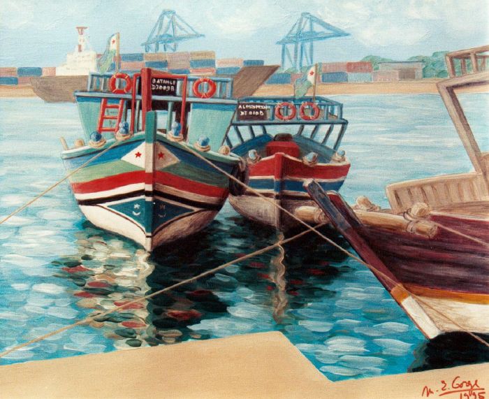 Boutres à l'escale (Loubatanlé et Maymoun)