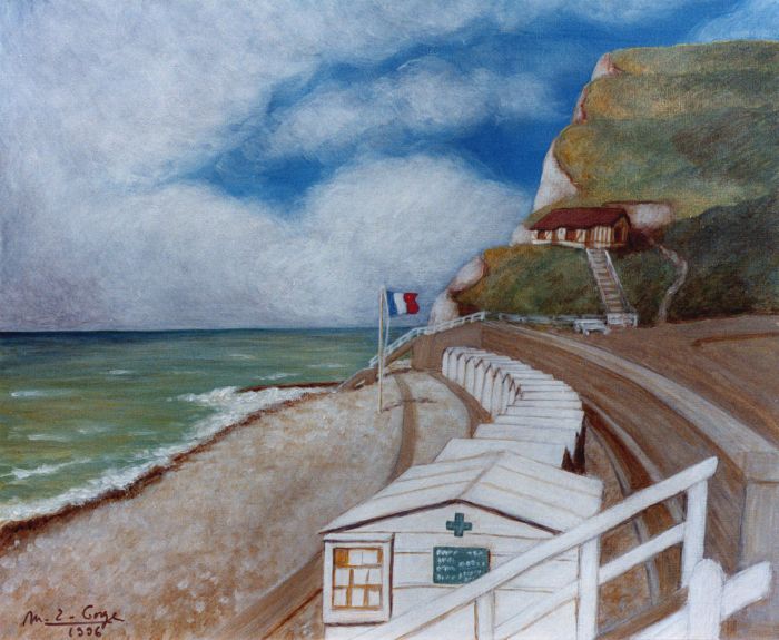 La plage des Petites-Dalles (falaise nord)