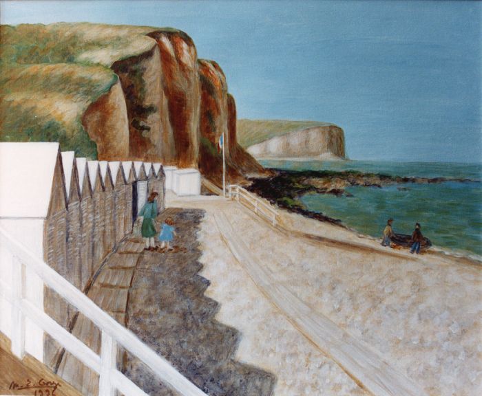 La plage des Petites-Dalles le matin