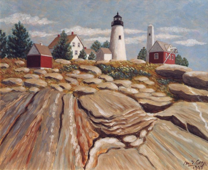 Le phare de Pemaquid Point (rochers)