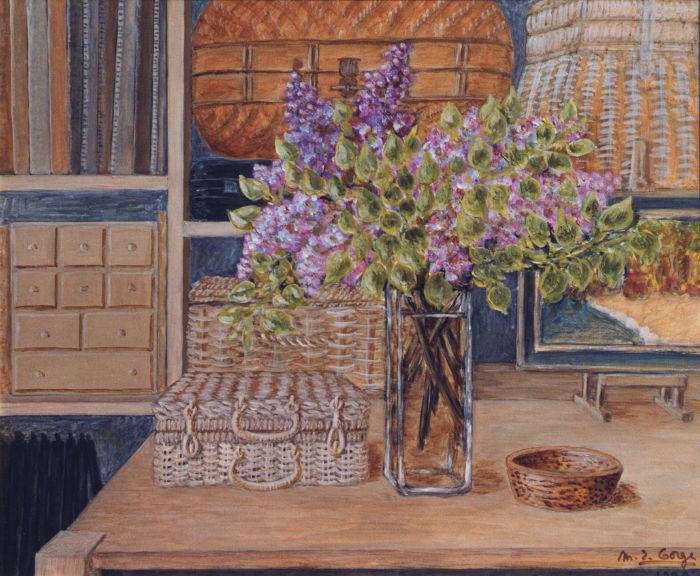 Bouquet de lilas dans l'atelier