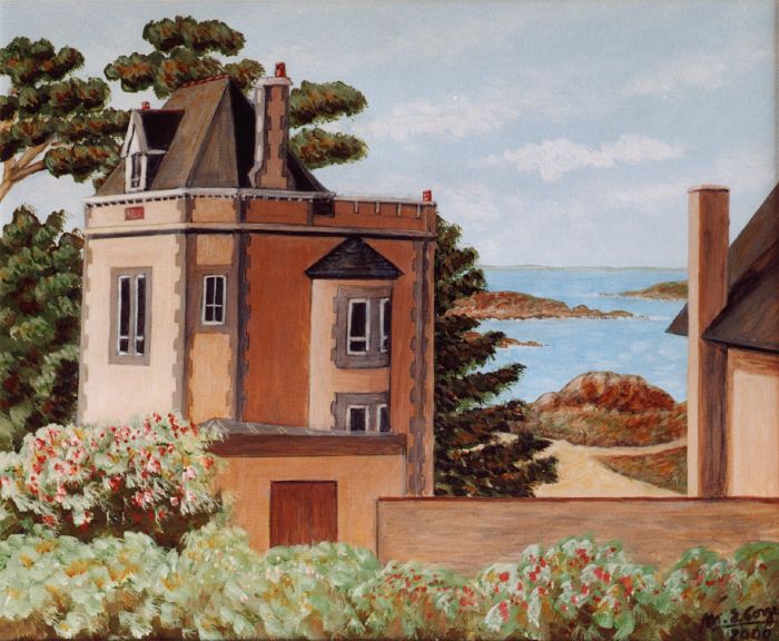 Maison rose à St-Briac