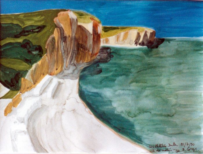 Petites Dalles : les falaises vues d'en haut