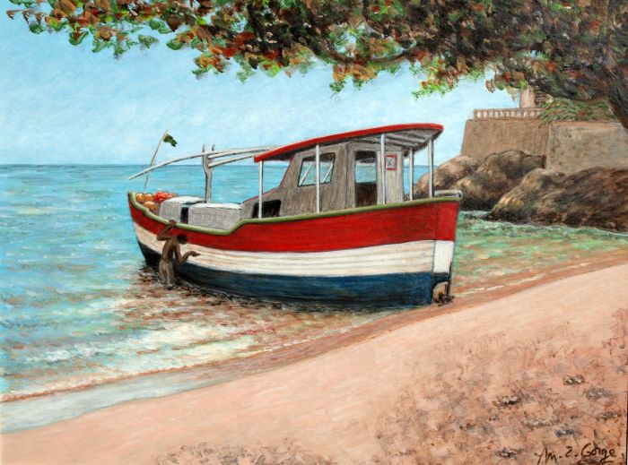 Bateau sur l'île de Mahé
