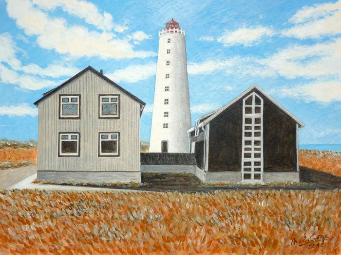 Le phare de Grötta sur la péninsule de Seltjarnarnes