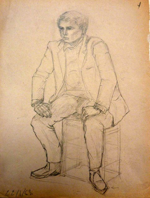 Travaux à l'atelier Charpentier (1963)