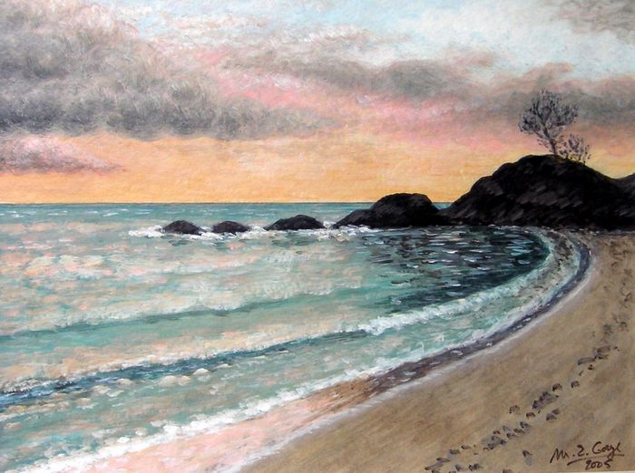 Coucher de soleil à l'anse Kerlan