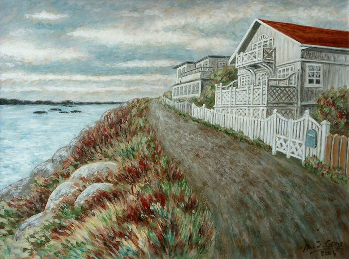 Maisons devant la mer à Marstrand